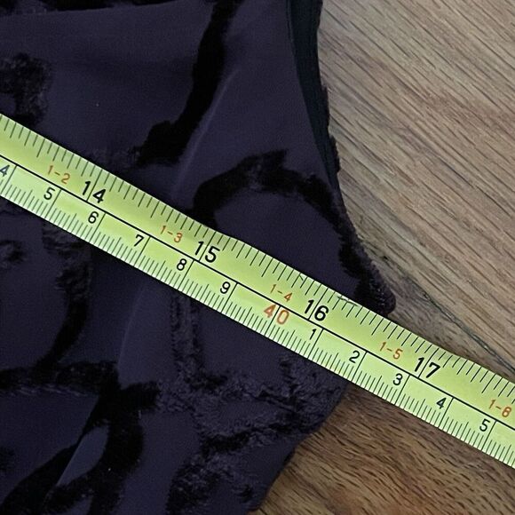 Vintage RAMPAGE Y2K Velvet Sleeveless Maxi Dress Size 5 Small Burgundy NWT 90s - Picture 9 of 10